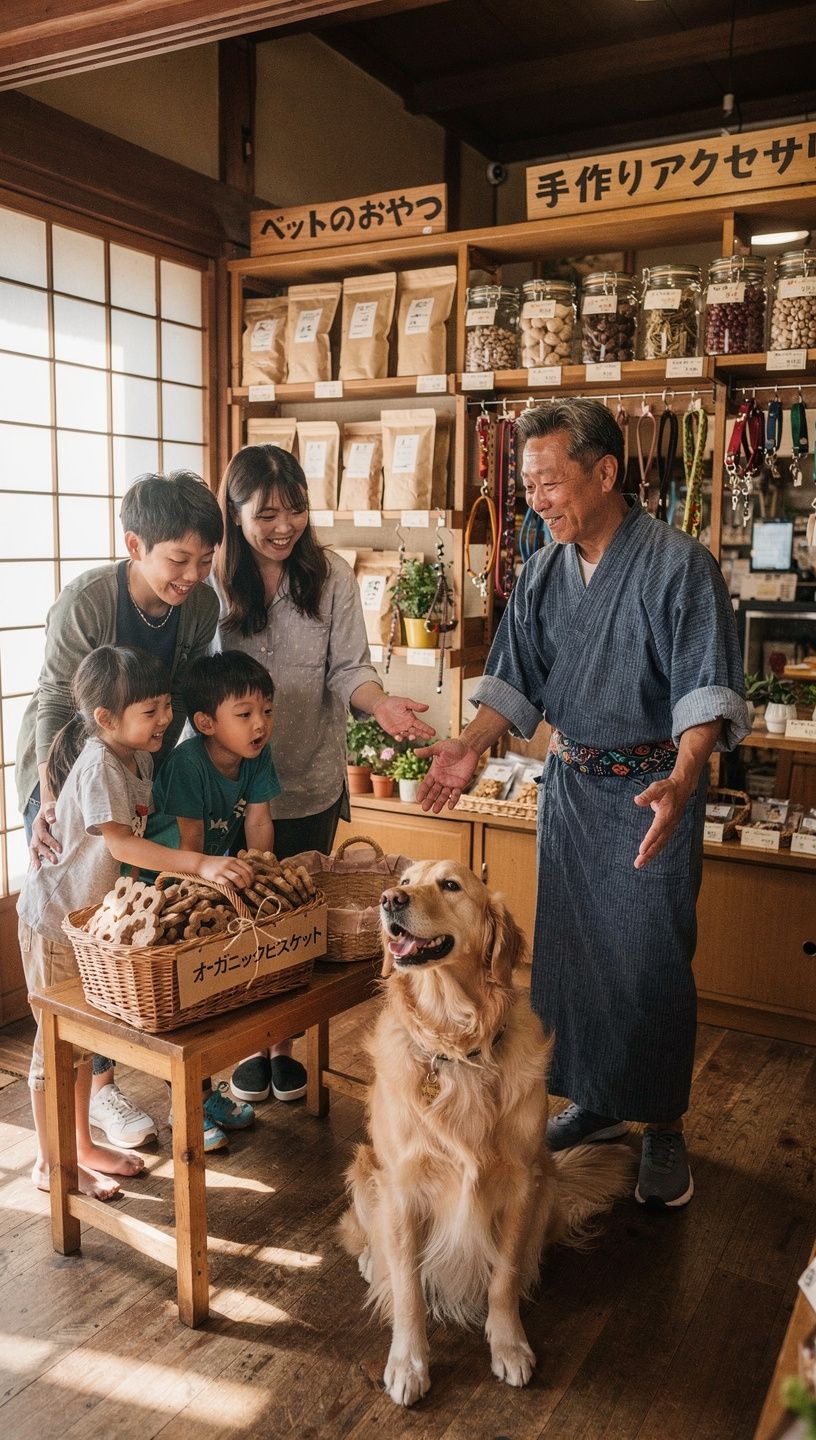 ペットのための新しいおもちゃが並んでいる画像